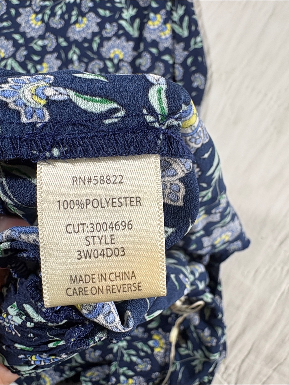 NWT Max Studio Plus Size 2X Navy Blue Floral Wide Leg Resortwear Palazzo Pants - Picture 11 of 12